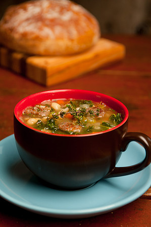 Alpaca Sausage Soup