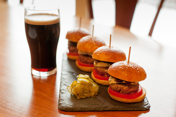 Alpaca Sliders with Blue Cheese