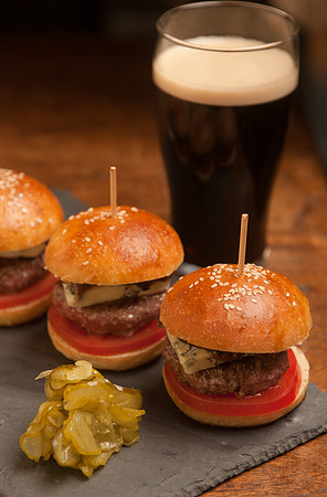 Alpaca Sliders with Blue Cheese