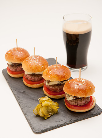 Alpaca Sliders with Blue Cheese