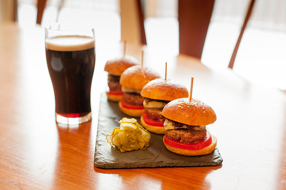 Alpaca Sliders with Blue Cheese