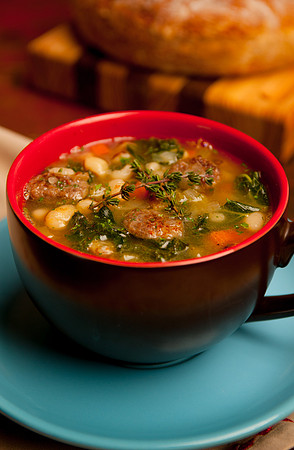 Alpaca Sausage Soup