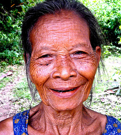 Woman in blue; Vang Vieng, Laos, 2008