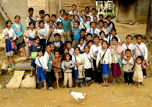 Class portrait; Ban NaKaang, Laos, 2009